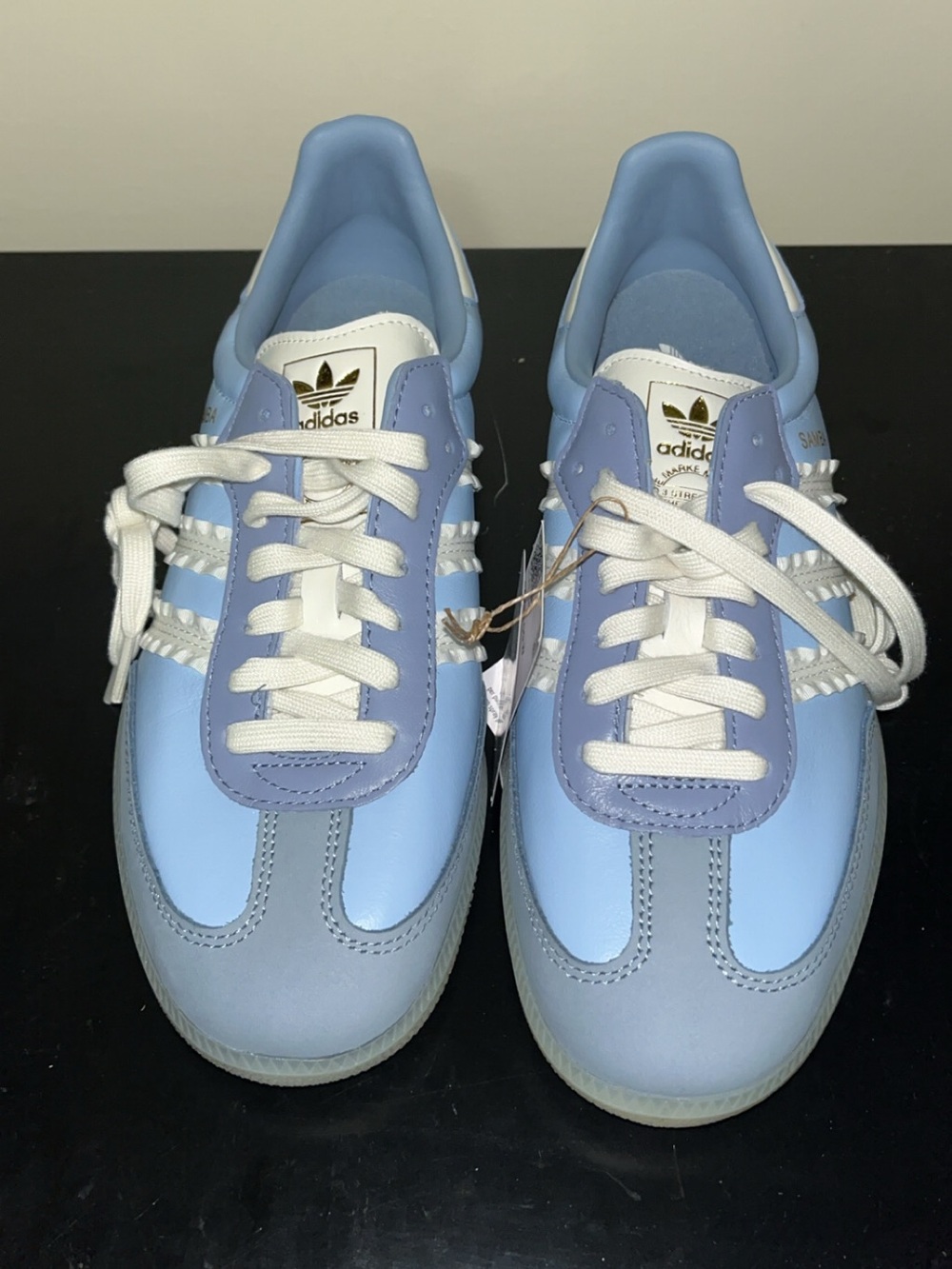 adidas Women's Samba Sneakers in Light Blue and White